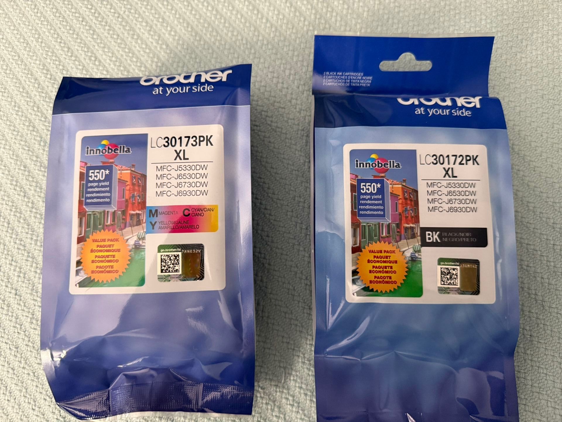 Brother LC3017 3PK & LC3017 2PK High Yield Printer Cartridges