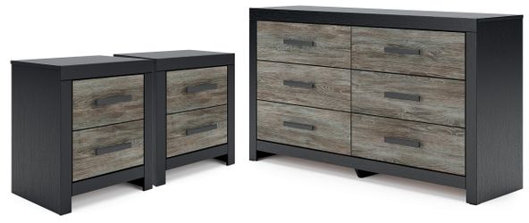 Broachmyn Black Dresser and 2 Nightstands (Online Special Price)