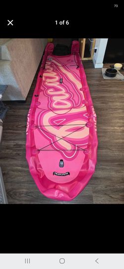Pink Inflatable Paddle Board w/ Dog ramp