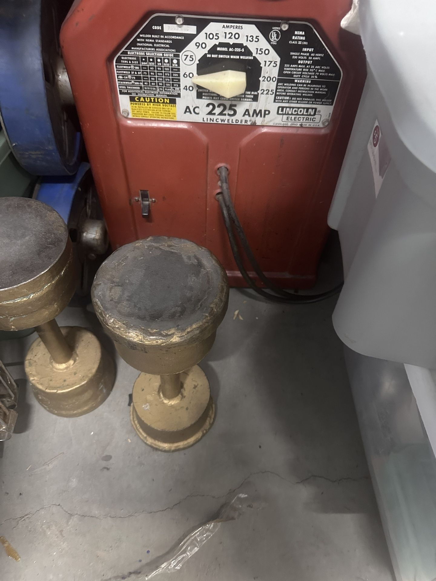 Portable Red Lincoln Welder