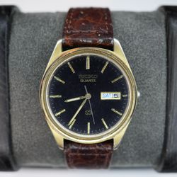 SEIKO SQ 5Y23-8049 Gold Tone Watch Quartz Men's Watch New Battery