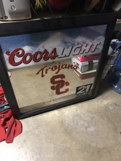 USC coors light mirror