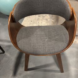 brown/grey dinner table chair