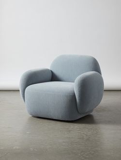 Moe's Home Collection Hazel Light Blue Lounge Chair