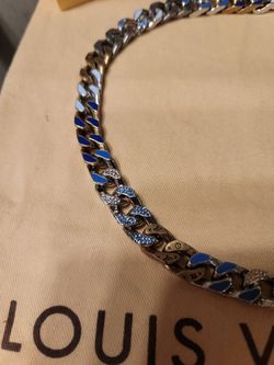 Louis Vuitton patches chain link bracelet Cuban chain style