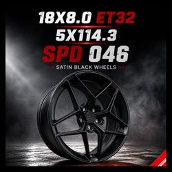 🔥 18x8 5x114.3 SPD 046 Satin Black Wheels 🔥