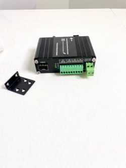 Industrial Serial to Fiber Converter RS232 RS485 RS422 Optic Modem, Bidirectional SFP Slot Serial Over Fiber Converter, Up to 80KM, DC12~48V Power Inp