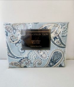 New Queen Sheet Set, Blue Microfiber- $10- Yucaipa