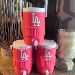 LA hot pink mini cooler Koozies