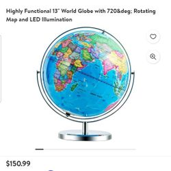 World Globe With Led Illumination 