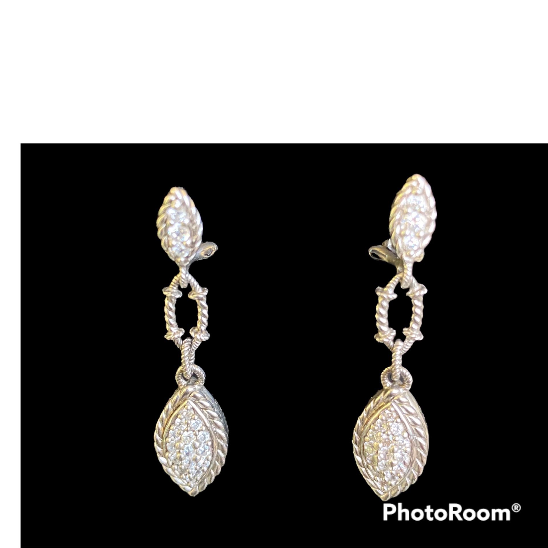 Judith Ripka sterling silver Dangle earrings