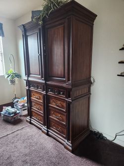 Sled Bed With Armoire