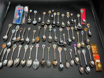 Large Lot of Souvenir Collector Spoons 54