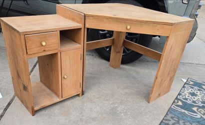 Solid wood desk- 2 piece