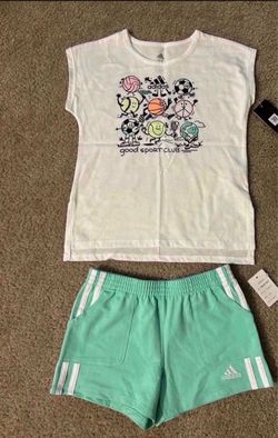 Tshirt and Short- Adidas for Girls, Size 6