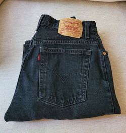 Levi's 550 Black Denim Jeans Size 14