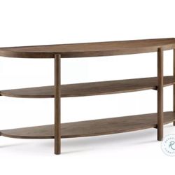 Magnussen Hadleigh 62” Honey Demilune Sofa Table