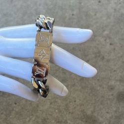 Louis Vuitton Chain Link Bracelet Monogram Men’s Bracelet Authentic Quality RARE