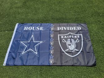 Cowboys Raiders Flag New