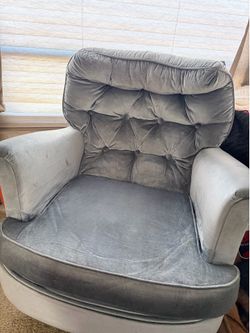 Blue velvet swivel chair need gone asap