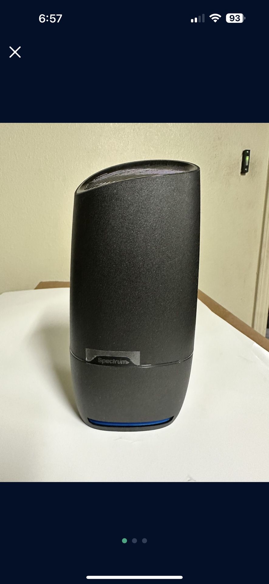 Spectrum Advanced Home WiFi 6 Router SAX1V1K Black with Power Cord t1