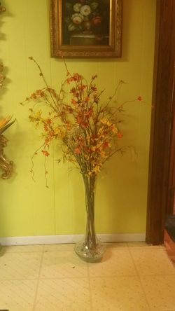 Tall vase with flowers