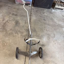 Vintage deluxe bad boy push pole adjustable folding golf cart 2 wheels  portable made in the USA 