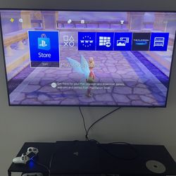 Sony Playstation 4 Pro CUH-7215B Black Low Controller Tested Working Power Cable