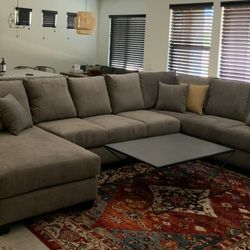Sectional Couch Harper Foam Gray