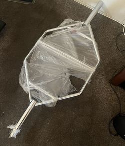 56’’ Chrome Olympic Shrug Bar with Raised Handle