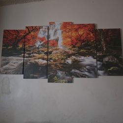 Autumn forest  waterfalls