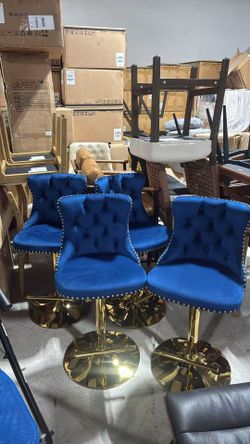 💗 Swivel Counter Height Bar Stools Set of 4,