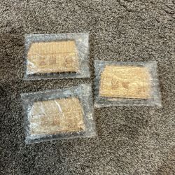 Eminem Wooden Dog Tag Set of 3 , Black, Natural, Red Frame, Made from Childhood Home