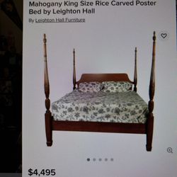Queen Bed Frame- mahogany -Heavy Duty 4 poster!