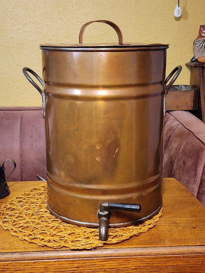 Antique Large Copper Samovar Drink Dispenser