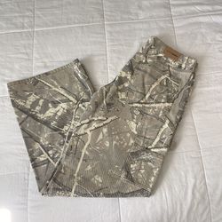 Camo Low Rise Cargo Pants