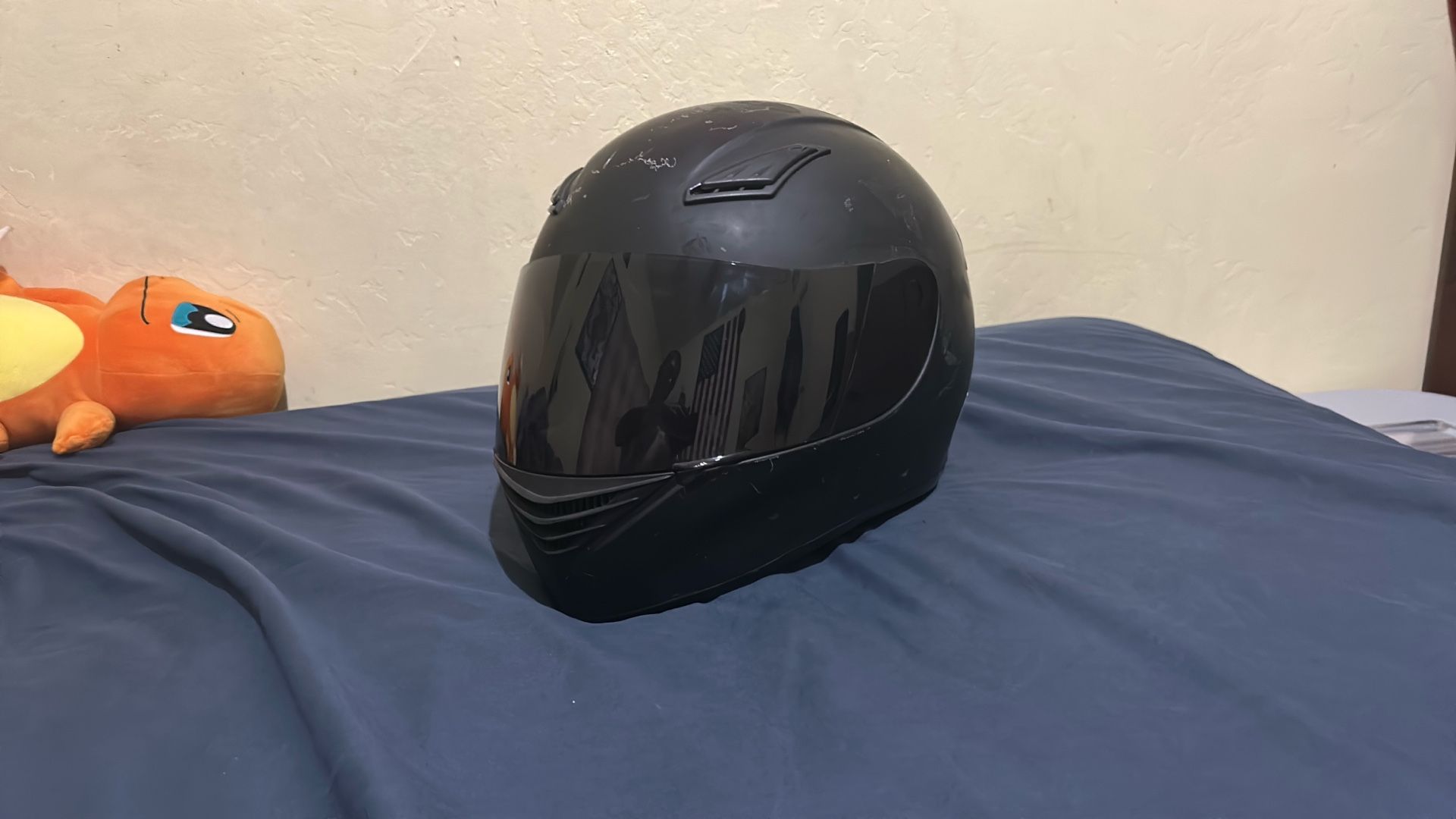 Black Motorcycle helmet