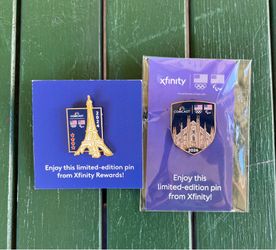 2 Brand new Xfinity Olympics pins, 2024 Paris & 2026 Milan Cortina