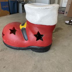Large Ceramic Santa Boot