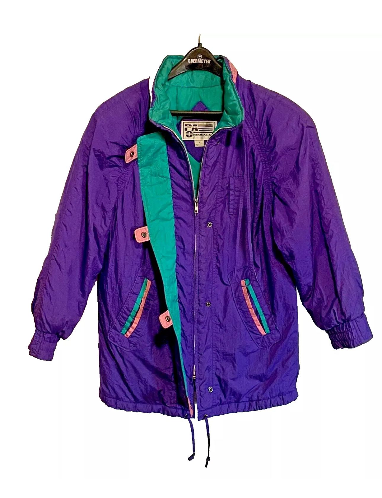 Vintage 80s Pa Originals Nylon Unisex Size Small Winter Parka Jacket Coat Ski