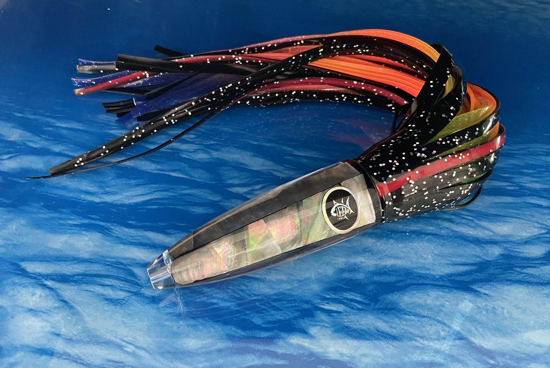 Big Game Saltwater LEEMY LURES ‘CALIENTE’ Black Abalone 15” Wahoo Tuna Marlin Dolphin