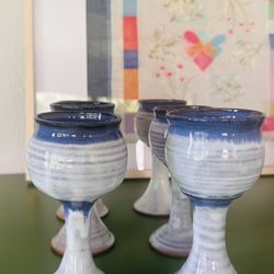 Handcrafted Pottery Goblets 