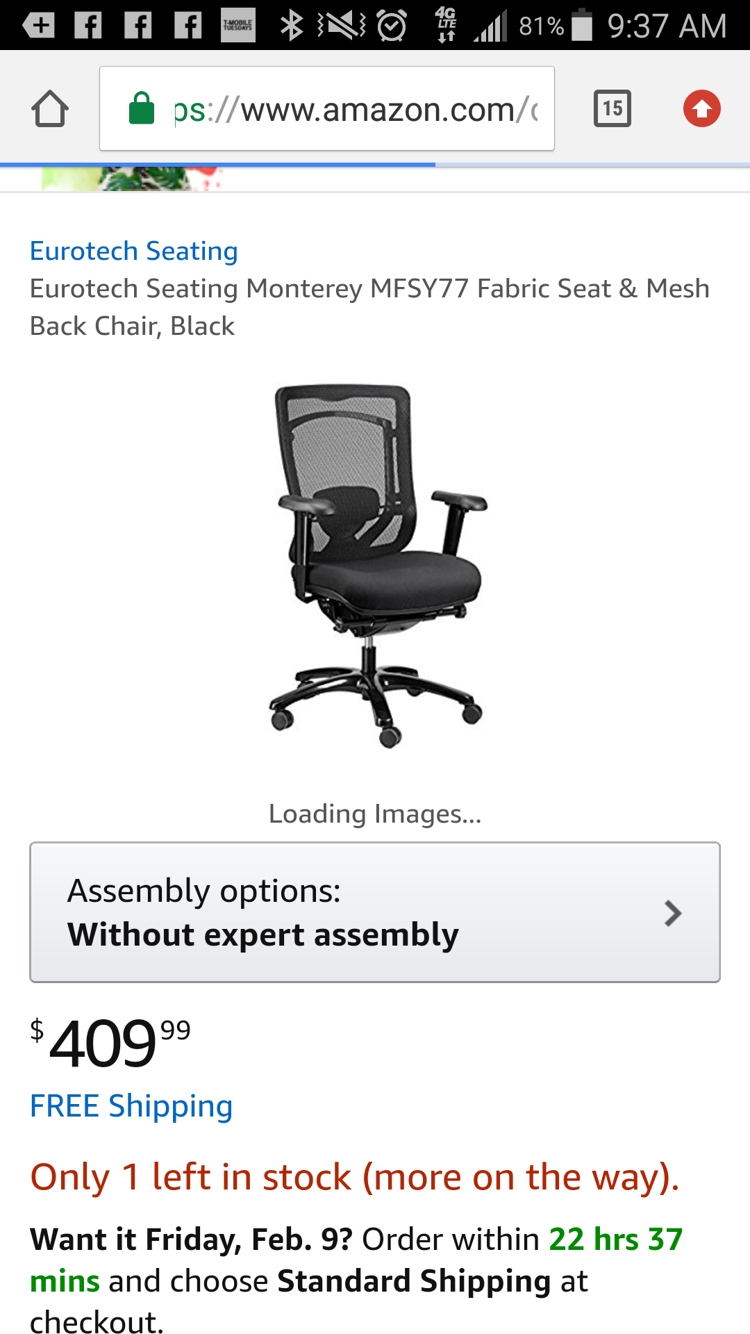 Brand new computer chair