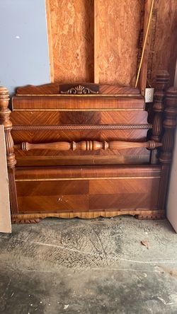 Vintage full size head and foot board