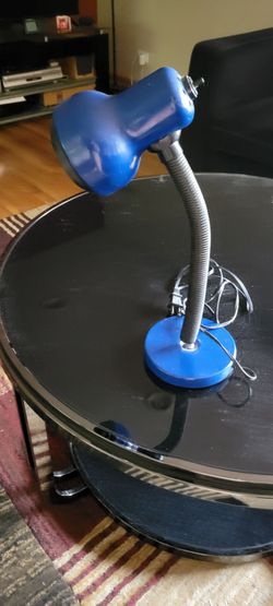 Blue Gooseneck Desk Lamp