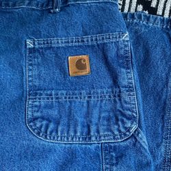 CARHARTT BLUE DENIM JEANS 40x28