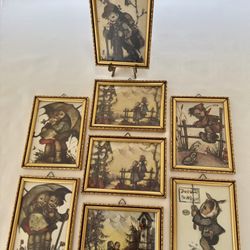 Vintage Hummel Miniature Framed Art Prints Made In Germany Wall/Shelf Decor $12 Each