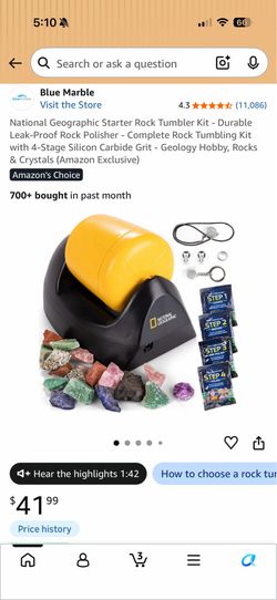 New National Geographic Rock Tumbler