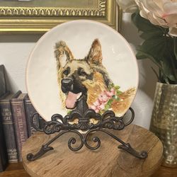 Set of 4 Pier 1 Dog Portrait Plates – Unused