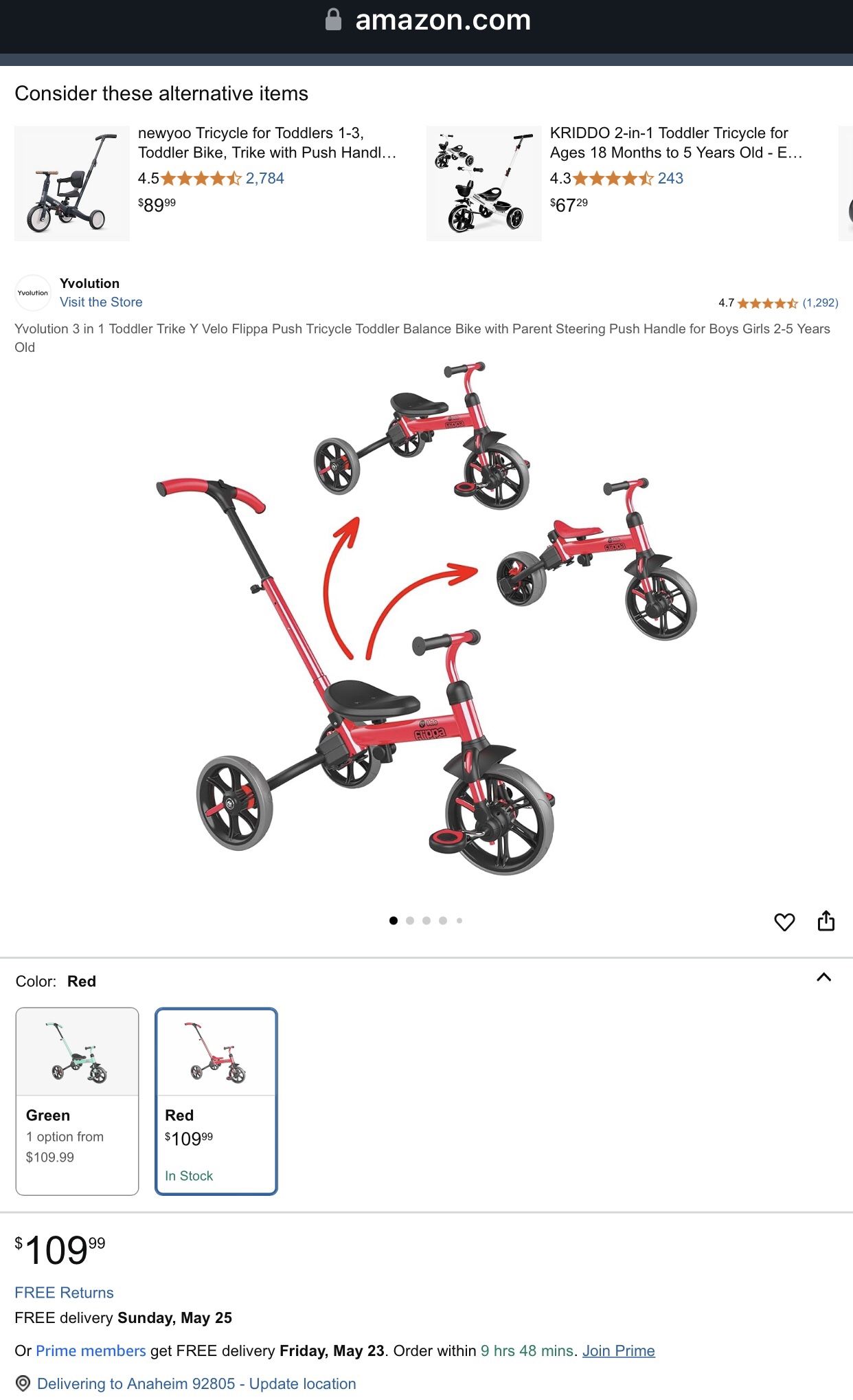 Kids Tricycle Velo Flippa $35 OBO